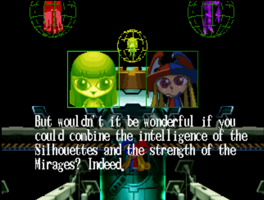 Screenshot from Silhouette Mirage's seventh area translated into English on the Saturn